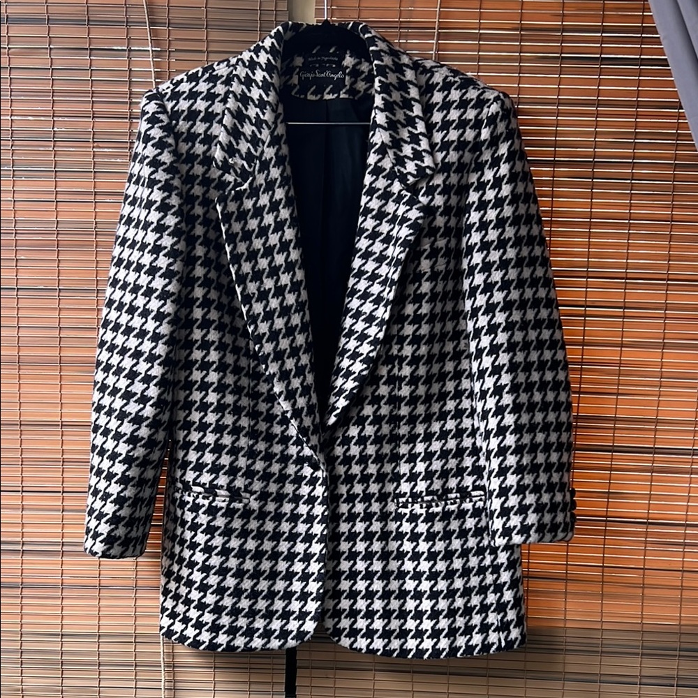 Stylish Houndstooth Women's Blazer